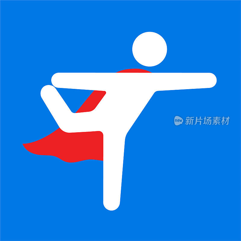 超级英雄与Cape Fitness图标